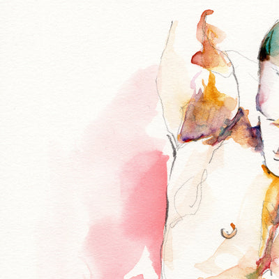 Petal Reach – 6x9" Original Watercolor Artist Brenden Sanborn