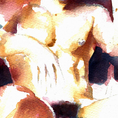 Seated Male Nude in Thoughtful Pose with Hookah Nearby - Art Print Artist Brenden Sanborn