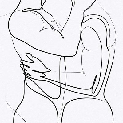 Male Lovers in One Line – Art Print Artist Brenden Sanborn