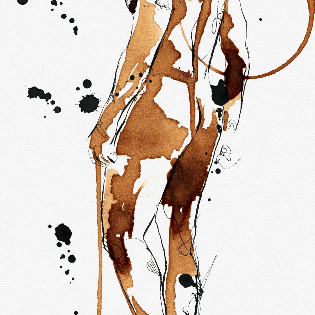 Golden Drips on a Confident Booty – Art Print