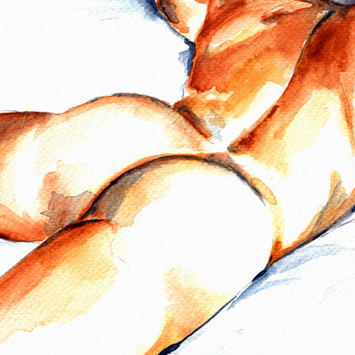 Male Figure in Restful Slumber Face Down - Art Print Artist Brenden Sanborn