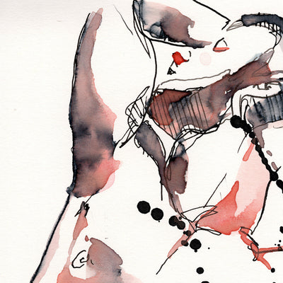 Before the Music Ends – 6x9" Original Watercolor Artist Brenden Sanborn