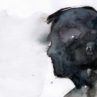 Deep Within the Shadows - 9x12" Original Watercolor Painting Artist Brenden Sanborn