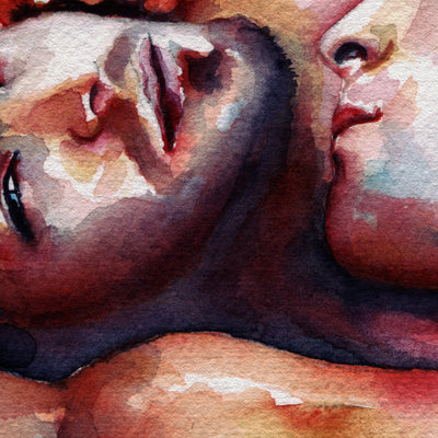 A Kiss That Lingers Beneath the Poppies – Art Print Artist Brenden Sanborn