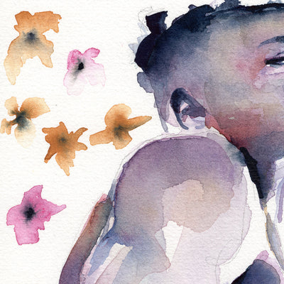 Petals and Pride – 6x9" Original Watercolor Artist Brenden Sanborn