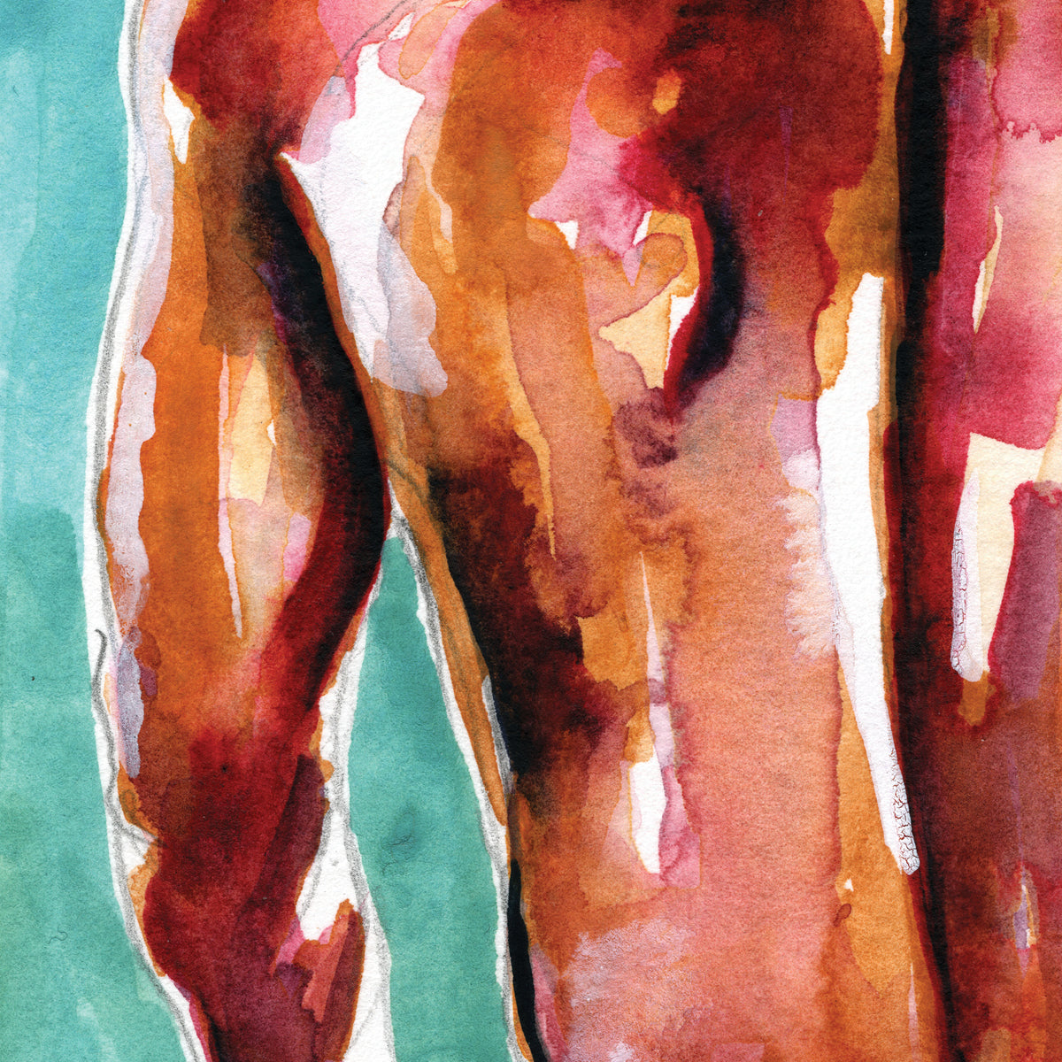 Muscular Male Back, Defined Physique and Sculpted Posture - Giclee Art Print