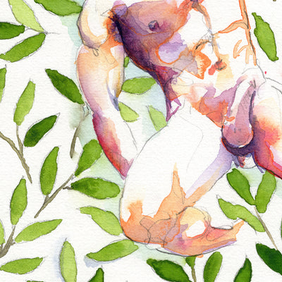 Softly Among the Leaves – 6x9" Original Watercolor Artist Brenden Sanborn
