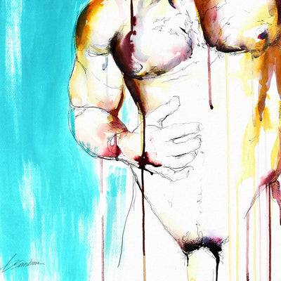 Bare Strength Muscles Carved in Light and Shadow - Art Print Artist Brenden Sanborn