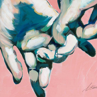 Two Men's Hands Intertwined in Tender Gay Love - Art Print Artist Brenden Sanborn