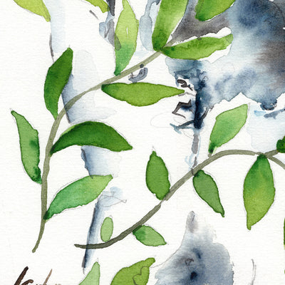 Nature's Embrace - Bearded Man Amidst Verdant Vines - Original Art Artist Brenden Sanborn