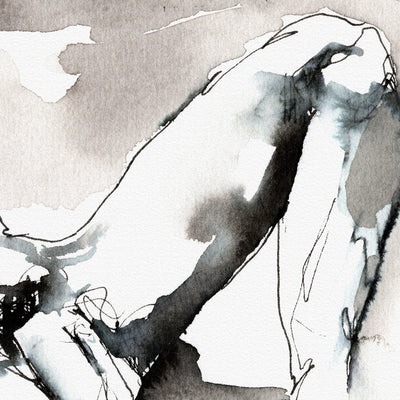 Resting Figure in Fluid Lines – Art Print Artist Brenden Sanborn