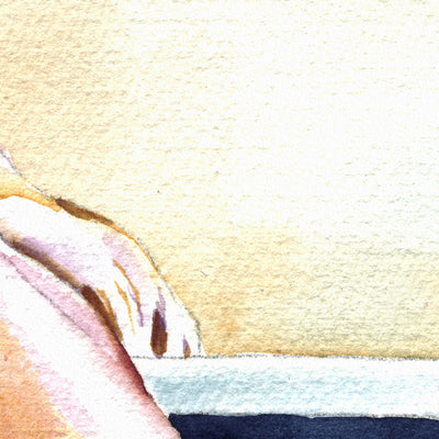 Lovers in a Bathtub Embracing the Moment - Art Print Artist Brenden Sanborn