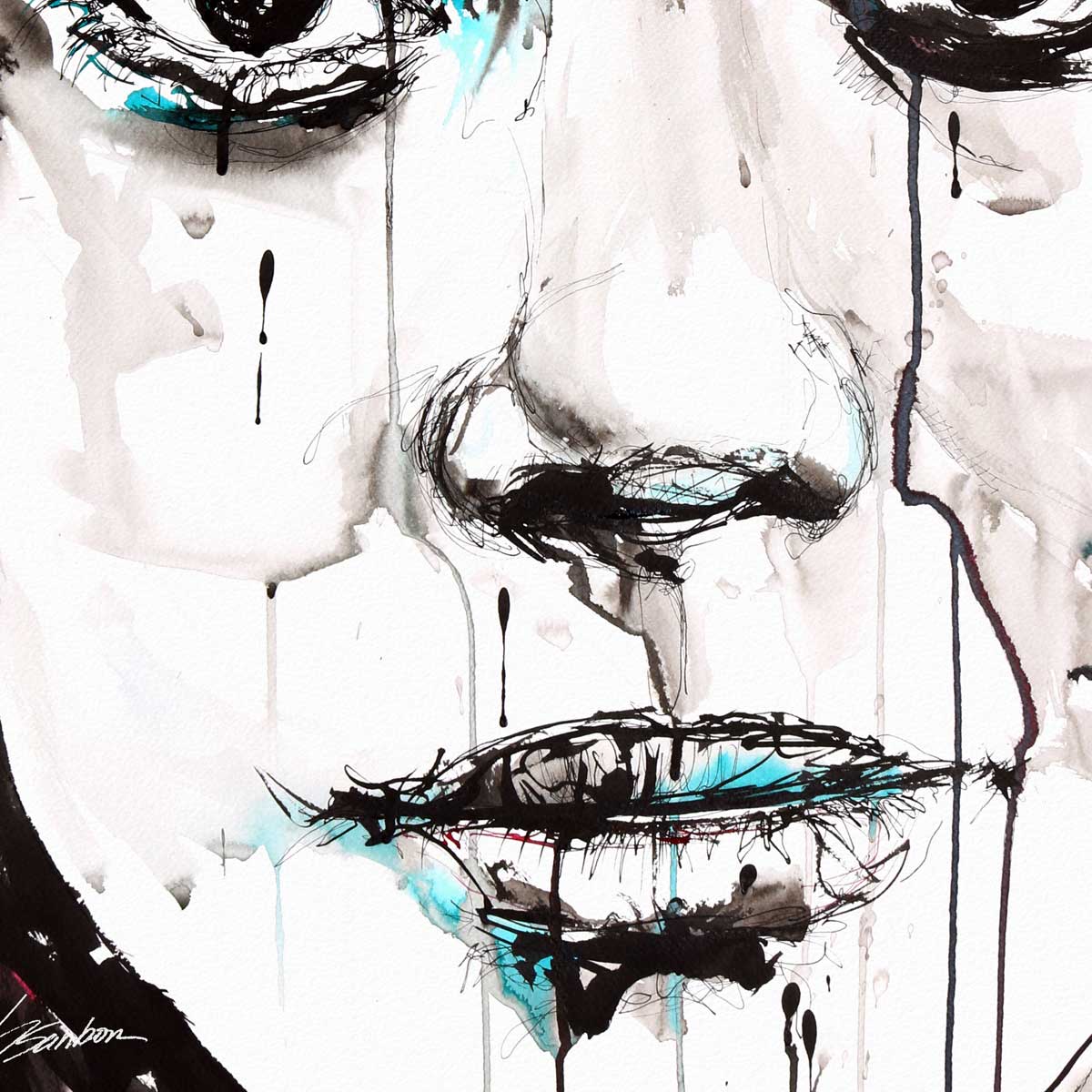 Silent Emotion in Her Eyes - Art Print