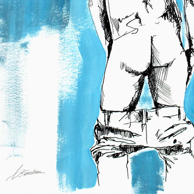 Lowered Denim and Bare Booty Skin – Art Print Artist Brenden Sanborn