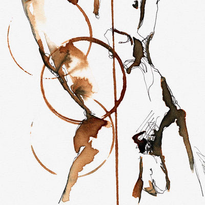 Curved Torso Wrapped in Circles - Art Print Artist Brenden Sanborn