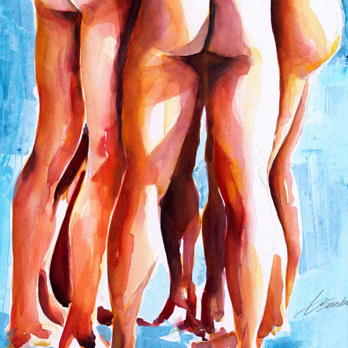 Three Booties in Warmth – Art Print