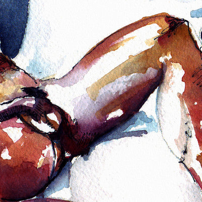 Sleeping Male Nude in Morning Light - Art Print Artist Brenden Sanborn