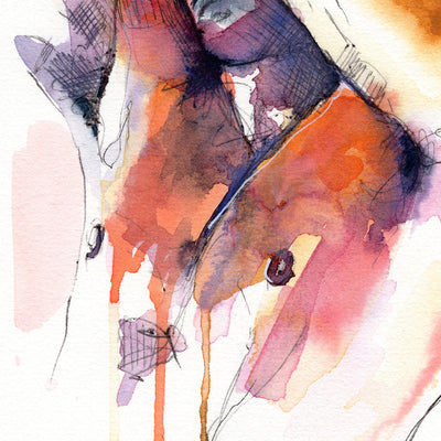 In His Own Rhythm – 6x9" Original Watercolor Artist Brenden Sanborn