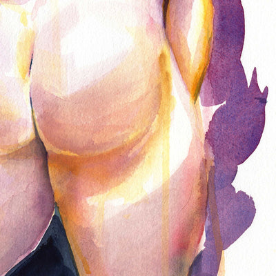 Halfway Undone – 11x14" Original Watercolor Artist Brenden Sanborn