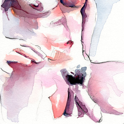 Where the Gaze Rests – 6x9" Original Watercolor Artist Brenden Sanborn