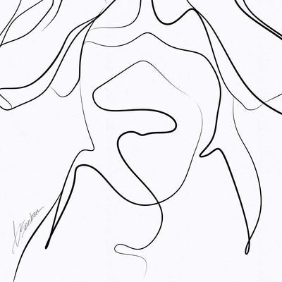 Holding Close Two Men in a One-Line Embrace – Art Print Artist Brenden Sanborn