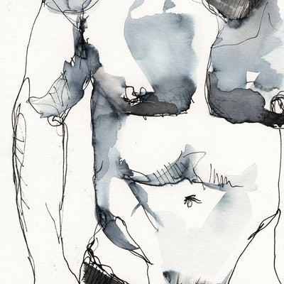 Lean into the Silence – 6x9" Original Ink Artist Brenden Sanborn