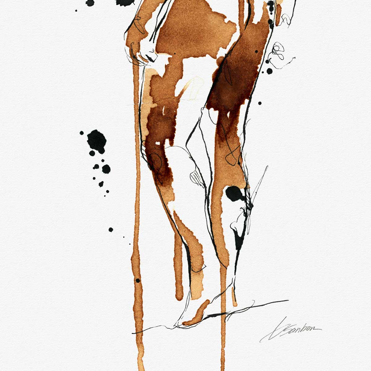 Golden Drips on a Confident Booty – Art Print