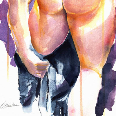 Golden Curves and Shadowed Desire – Art Print Artist Brenden Sanborn