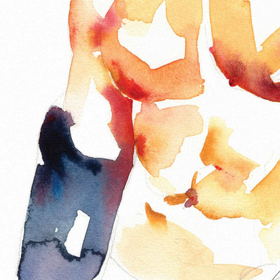 Abstract Muscular Male with Denim - 6x9" Original Painting Artist Brenden Sanborn