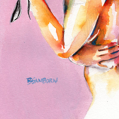 Soft Shields and Petals – 6x9" Original Watercolor Artist Brenden Sanborn