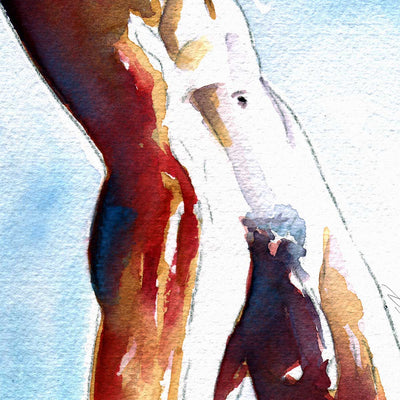 Male Figure in Graceful Arch with Arms Lifted - Art Print Artist Brenden Sanborn