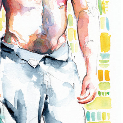 Errands and Daydreams – 5x7" Original Watercolor Artist Brenden Sanborn