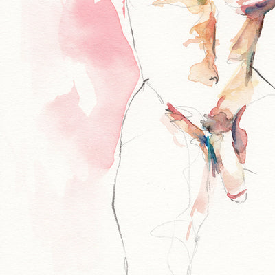 Petal Reach – 6x9" Original Watercolor Artist Brenden Sanborn