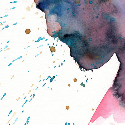 Profile of Bearded Man - 6x9" Original Watercolor Painting Artist Brenden Sanborn