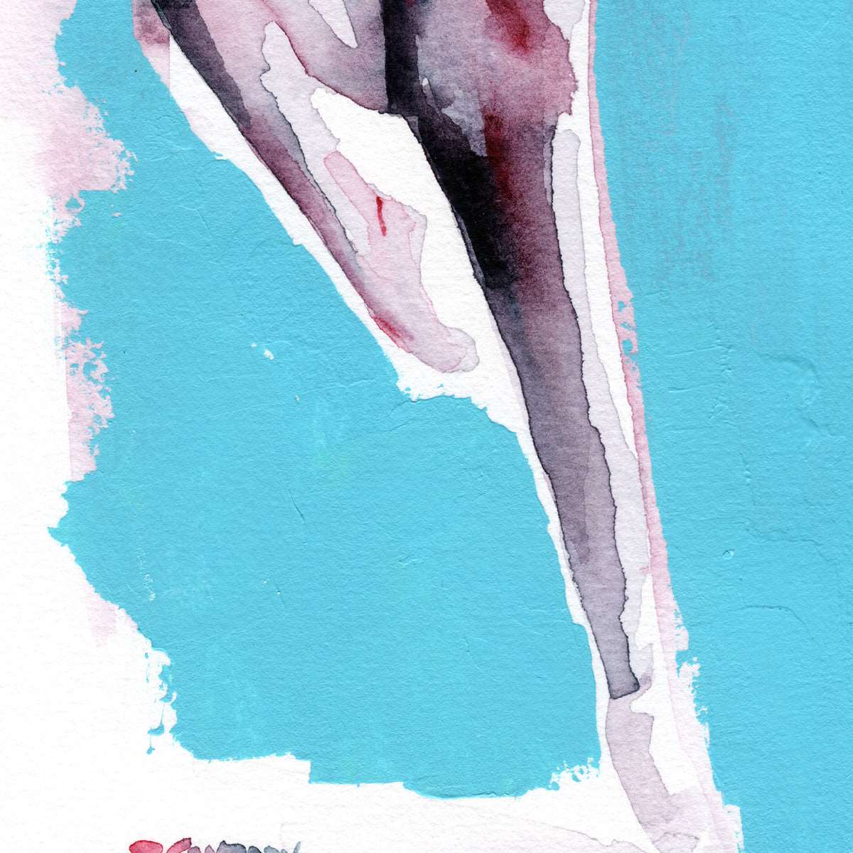 Graceful Motion Abstract Dancer - 6x9" Original Painting