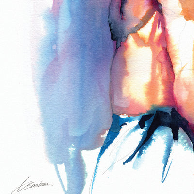 What He Held Inside – 6x9" Original Watercolor Artist Brenden Sanborn
