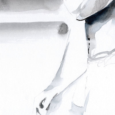 Afternoon Dilemma - 9x12" Original Watercolor Painting Artist Brenden Sanborn