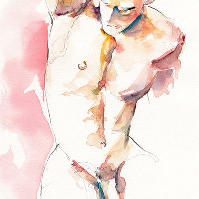 Petal Reach – 6x9" Original Watercolor Artist Brenden Sanborn