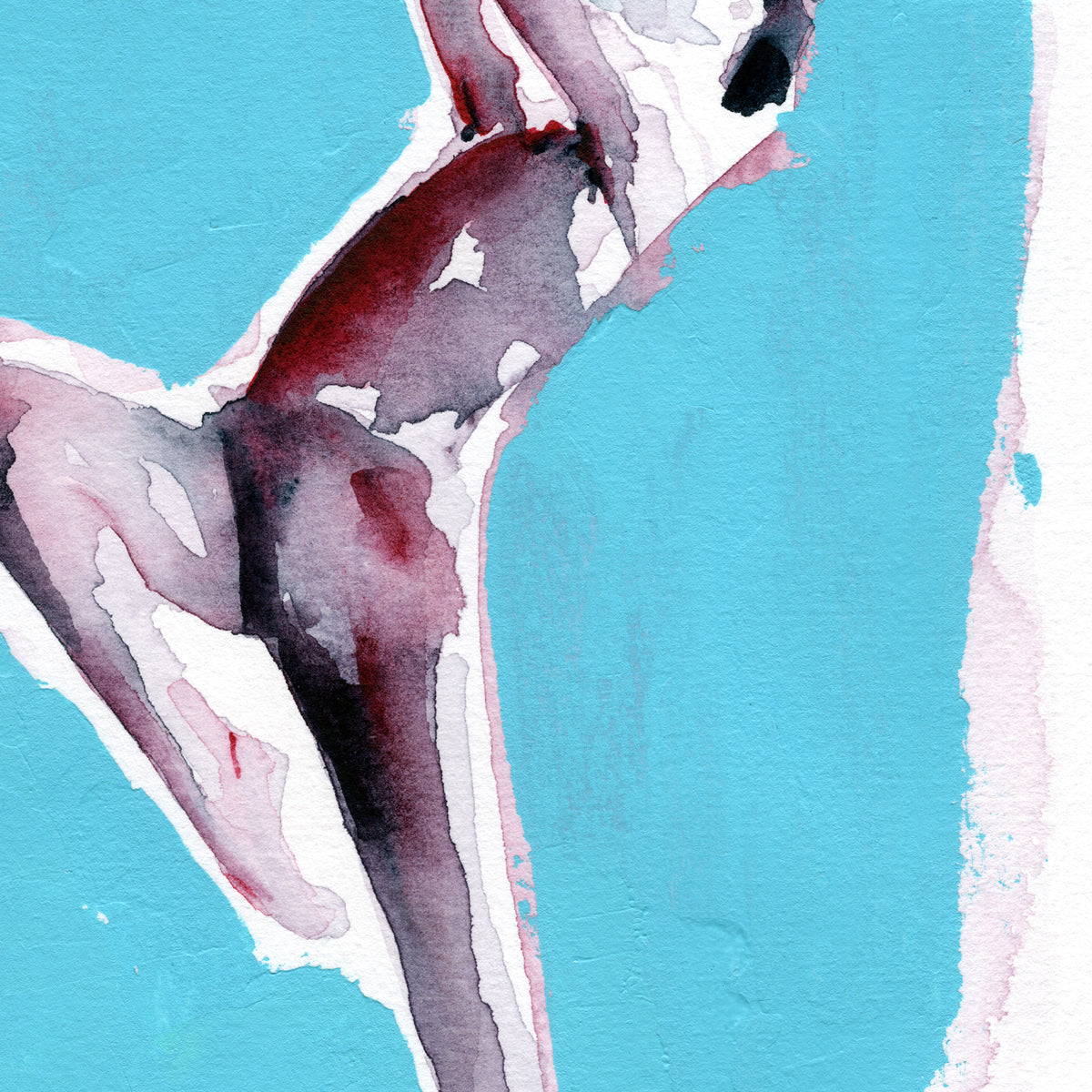 Graceful Motion Abstract Dancer - 6x9" Original Painting