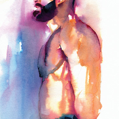 What He Held Inside – 6x9" Original Watercolor Artist Brenden Sanborn