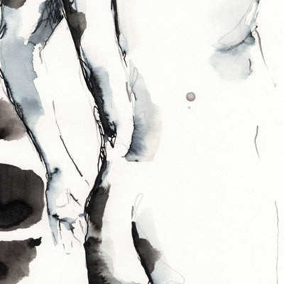 Half Remembered Pose – 6x9" Original Watercolor Artist Brenden Sanborn