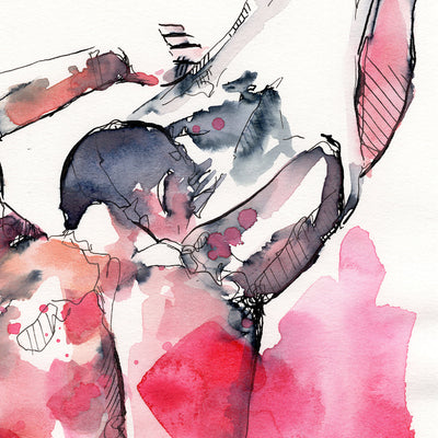 With One Motion – 6x9" Original Watercolor Artist Brenden Sanborn