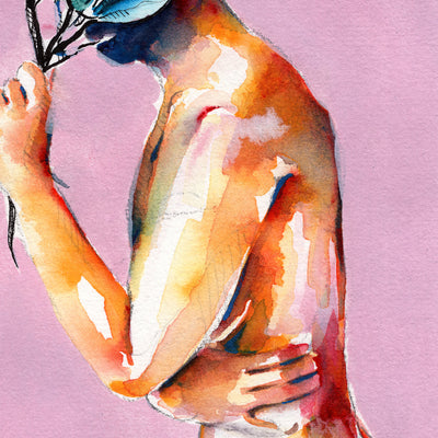 Soft Shields and Petals – 6x9" Original Watercolor Artist Brenden Sanborn