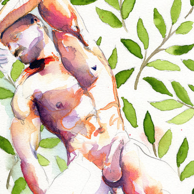 Softly Among the Leaves – 6x9" Original Watercolor Artist Brenden Sanborn