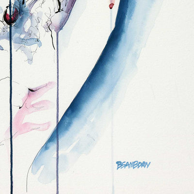 When the Quiet Hits – 22x30" Original Watercolor Artist Brenden Sanborn