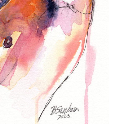 In His Own Rhythm – 6x9" Original Watercolor Artist Brenden Sanborn