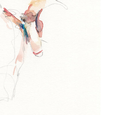 Petal Reach – 6x9" Original Watercolor Artist Brenden Sanborn