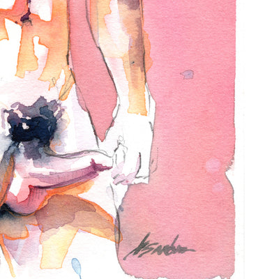 Sweet Tension – 6x9" Original Watercolor Artist Brenden Sanborn