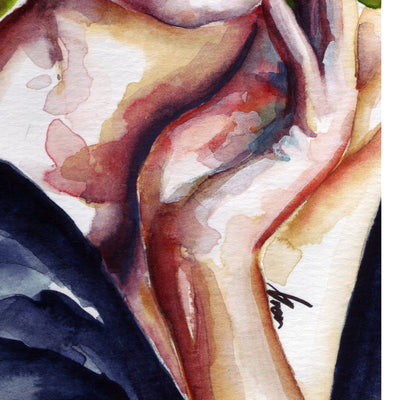 Velvet Silence – 5x7" Original Watercolor Artist Brenden Sanborn