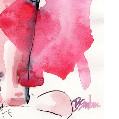 With One Motion – 6x9" Original Watercolor Artist Brenden Sanborn